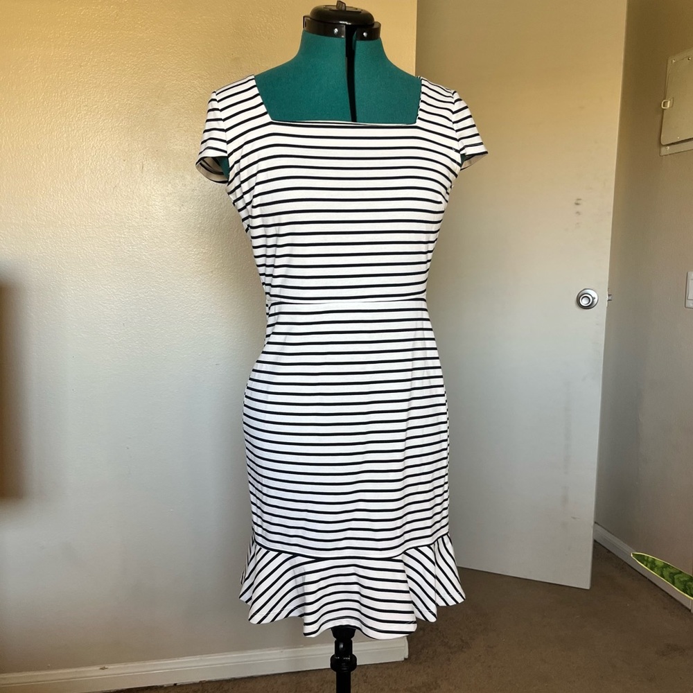 Striped banana republic dress, mermaid bottom